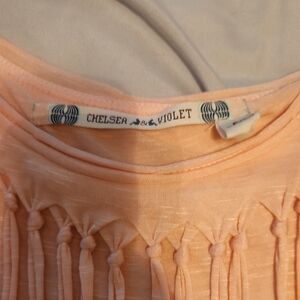 Peach Top with Knot Details Chelsea & Violet
